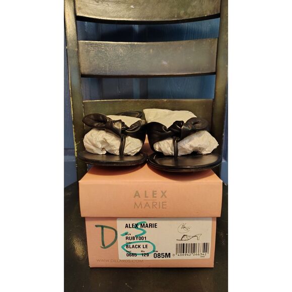 Alex Marie Women's Black 2" Heels Bow Tie Strap size 8.5 - Picture 8 of 8